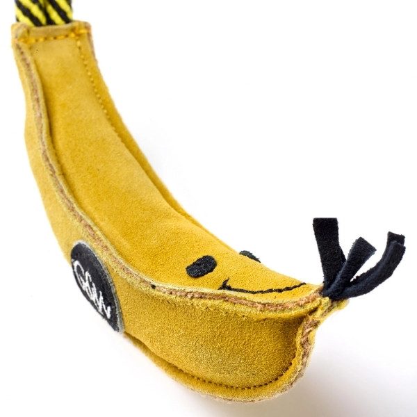 Barry the Banana // Hundelegetøj af jute og ruskind (banan)