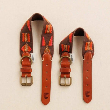 Buddys Dogwear Etna Brown // Bredt og let halsbånd (brun/orange)