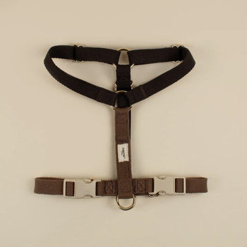 Drew's Dogwear Chocolate // Justerbar y-sele (mørkebrun)