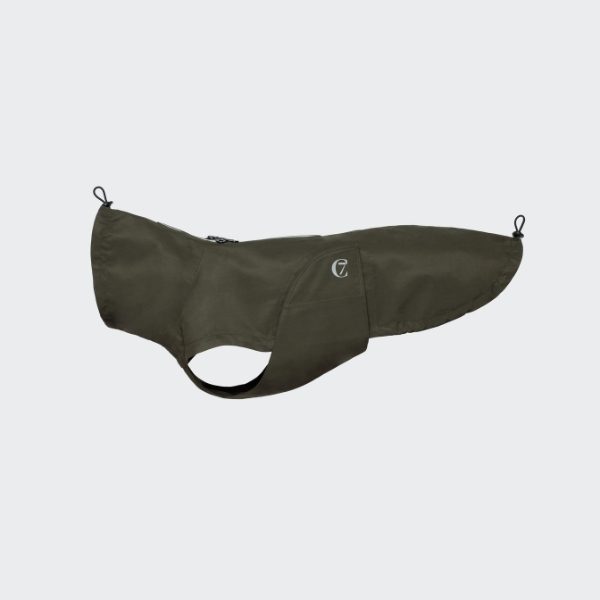 Cloud7 Dublin, Gravhund // Vand -og vindtæt regnjakke (dark olive)