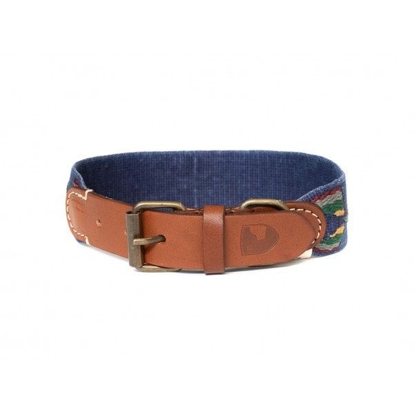 Buddys Dogwear Etna Blue // Bredt og let halsbånd (blå)