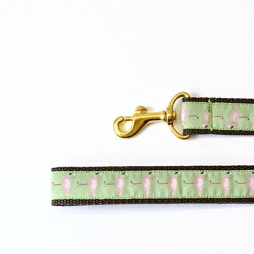 Hunni Flamingo // Håndlavet hundeline med messingdetaljer (flamingo)