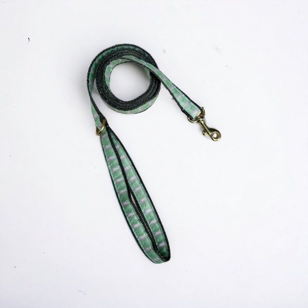 Hvalpesæt // Hvalpehalsbånd, hvalpeline og hundetegn (flamingo)