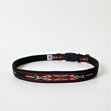 Marrakesh Red // Halsbånd til små- og mellemstore hunde (rød/sort)