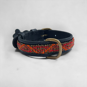 Zinj Kabaka Neon // Håndlavet hundehalsbånd med perler