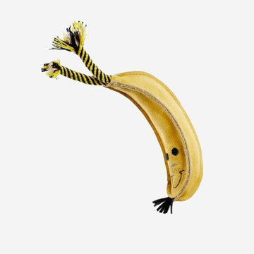 Barry the Banana // Hundelegetøj af jute og ruskind (banan)