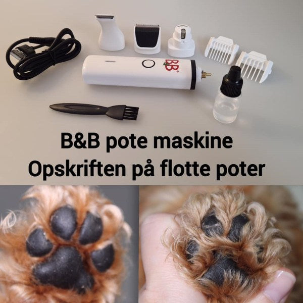 B&B Pote // 2-i-1 klippemaskine og elektrisk neglefil til hunde