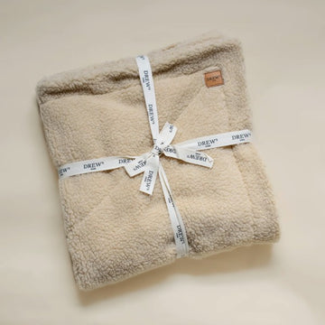 Drew's Dogwear Teddy // Blødt hundetæppe i teddy fleece (beige)