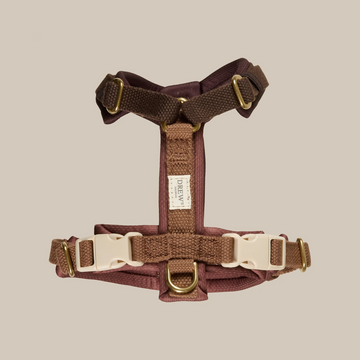 Drew's Dogwear Chocolate Pro // Justerbar og blød y-sele (mørkebrun)