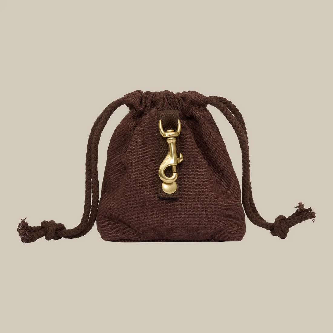 Drew's Dogwear Canvas // Godbidstaske til træning og gåture (brun)