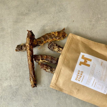 Ducky Sticks // tørrede andehalse (250g)