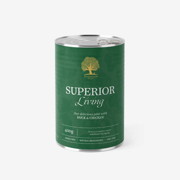 Essential Superior Living Paté // Vådfoder med and og kylling (400 g)