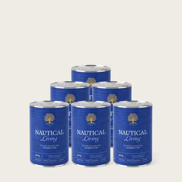 Essential Nautical Living Paté // Vådfoder med laks og torsk (6 x 400g)