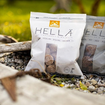 Mush Hella // 90% Kylling uden ben (frost) 3 kg.