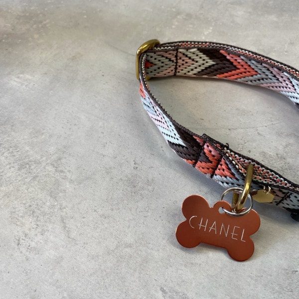 Hundetegn // Premium kødben stort (rose gold)