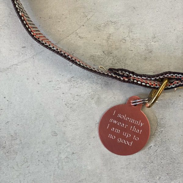 Hundetegn // Premium rund stor (rose gold)