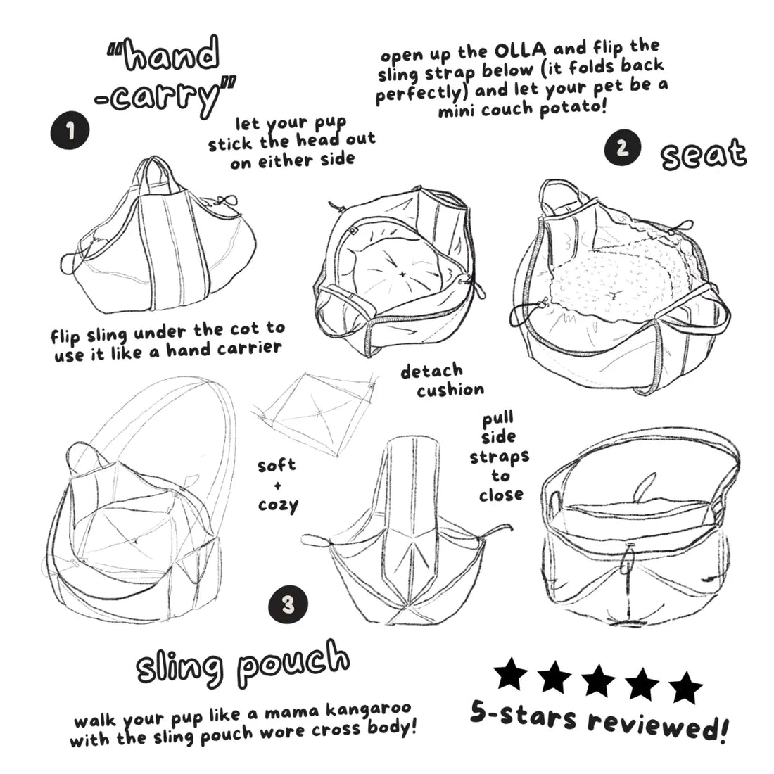 Lambwolf Olla // Bæresele til små hunde op til 5 kg. (kamel)
