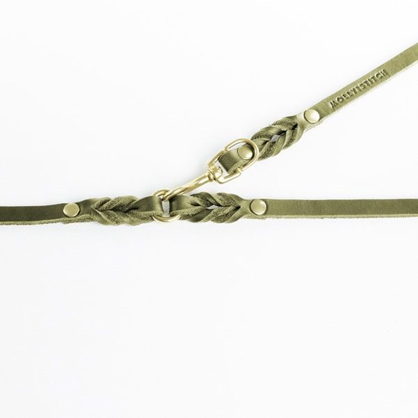 Butter Olive // Justérbar line i blødt læder (olivengrøn)