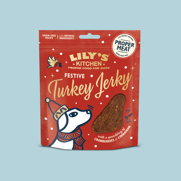 Lily's Kitchen Festive Turkey Jerky // Jerkysnack med kalkun, kanel og tranebær
