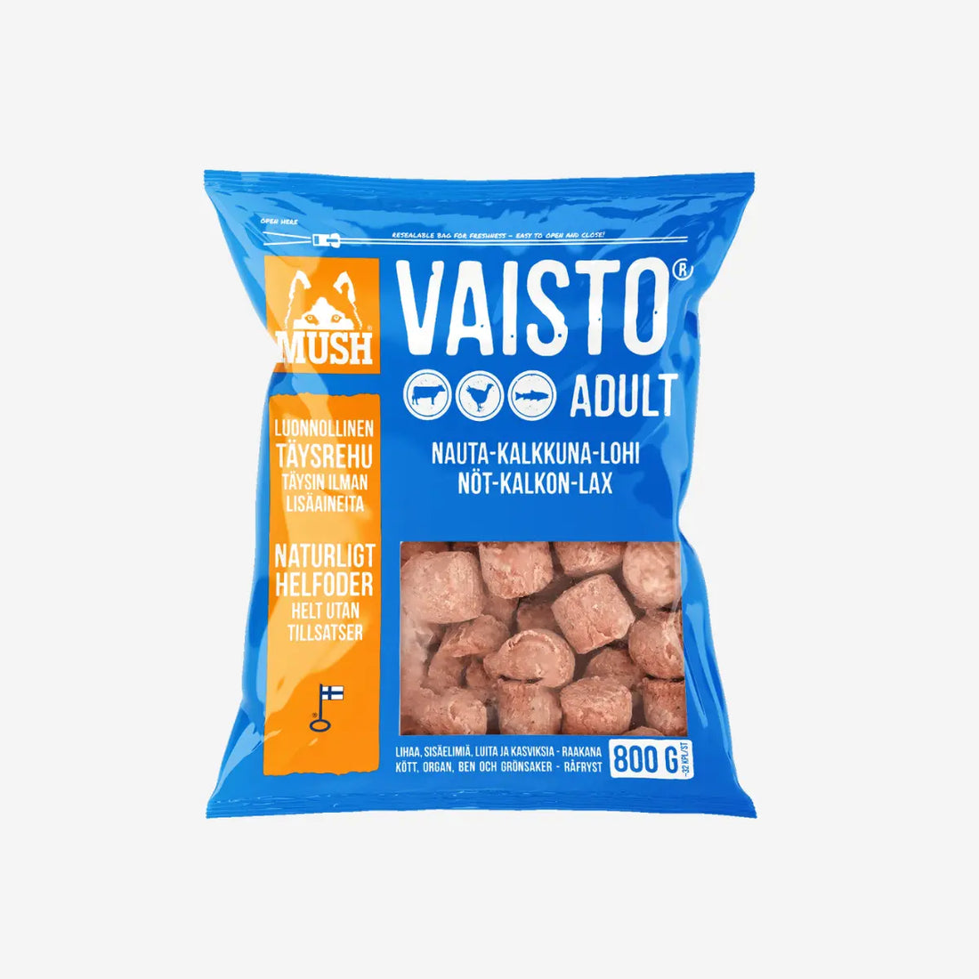 Mush Vaisto Blå // Barf med ekstra gode fedtsyre til hud og pels (frost)