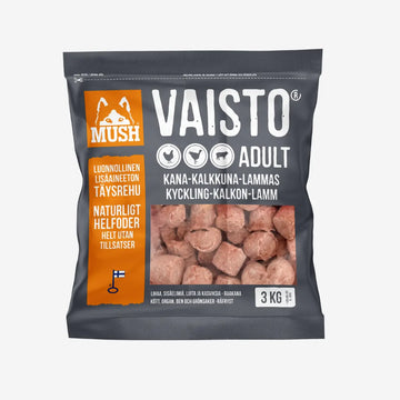 Mush Vaisto Grå // Barf med ekstra energi til aktive hunde (frost) 3 kg
