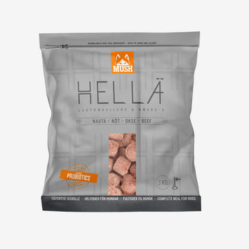 Mush Hella // 90% Okse uden ben (frost) 3 kg.