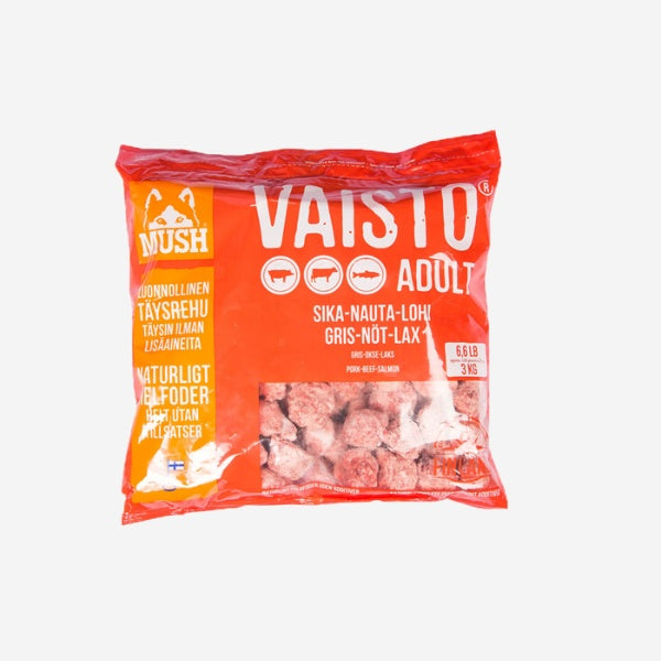 Mush Vaisto Rød // Barf med ekstra gode fedtsyrer til pels og hud (frost)