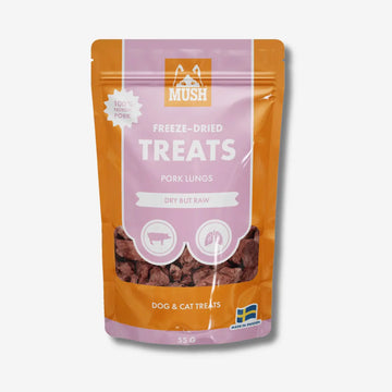 Mush Treats, Pork Lung // Knasende frysetørrede godbidder med gris (lunge)