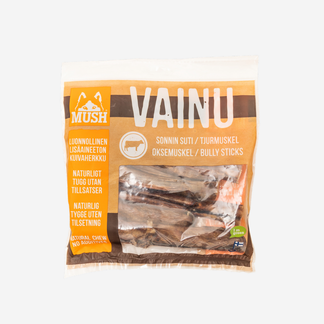 Mush Vainu // Tørrede, fedtfattige tyremuskler (250g)
