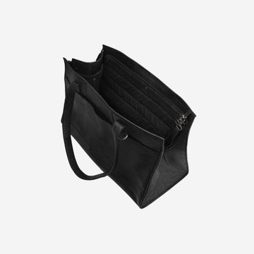 Muud Clara, Black // Luksus hundetaske i læder (op til 7,5 kg)