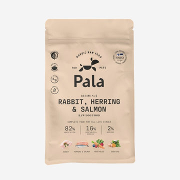 Pala Recipe 4 // Hundefoder til ekstra kræsne hunde (kanin, sild og laks)