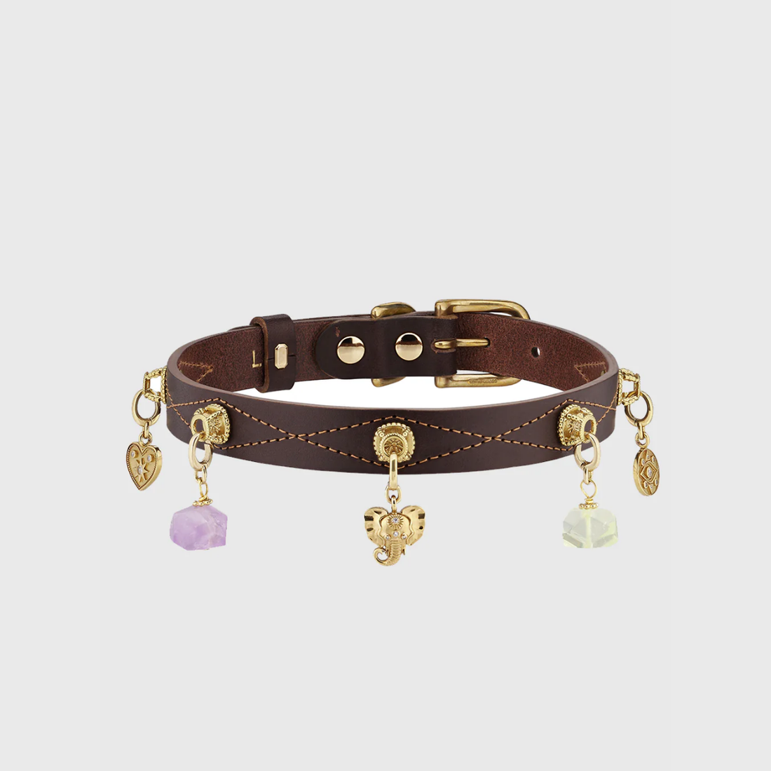 Unleash Cph Collar // Håndlavet hundehalsbånd i naturlæder (mørkebrun)