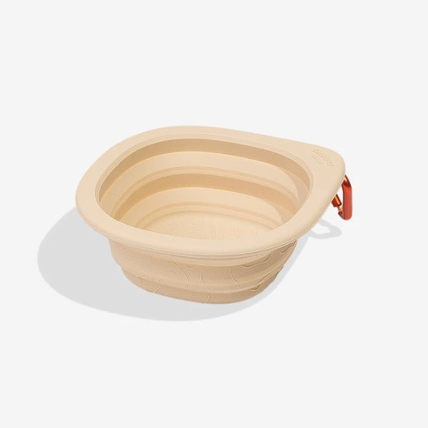 Zee.dog Go bowl // Foldbar hundeskål i silikone (beige)