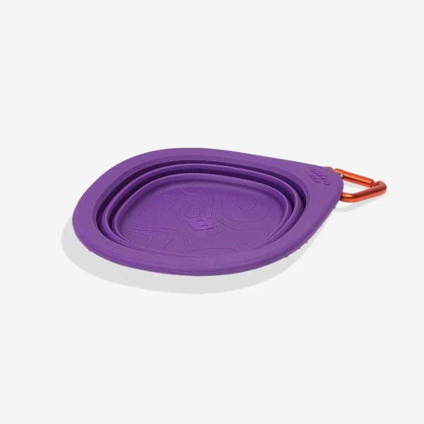 Zee.dog Go bowl // Foldbar hundeskål i silikone (lilla)