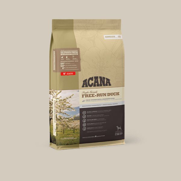 Acana Free-Run Duck // Smagfuldt tørfoder særligt godt til følsom mave