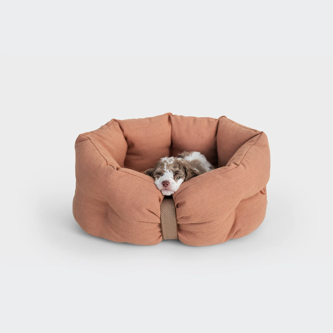 Cloud7 LTTL Snoozy Linen-Mix // Blød hundeseng til hvalpe og små hunde (dusty rose)