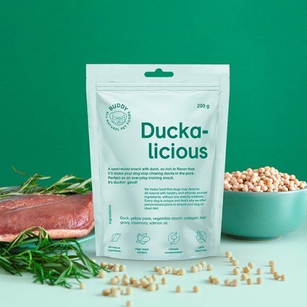 Buddy Duckalicious // Low-fat treats with duck and rosemary