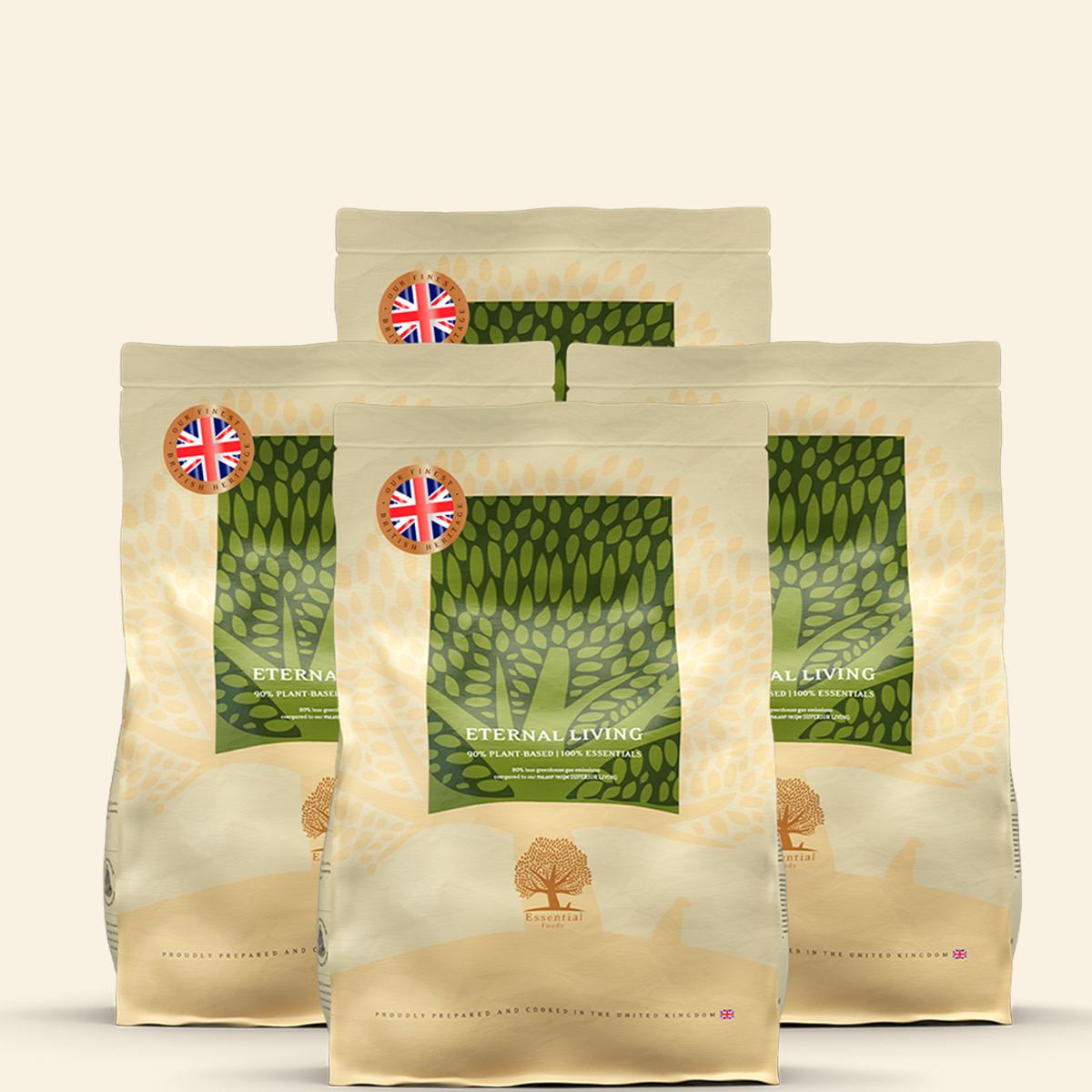 Essential Heritage, Eternal Living // Vegetarian gentle food for dogs with sensitive stomachs (4 x 2.5kg.)