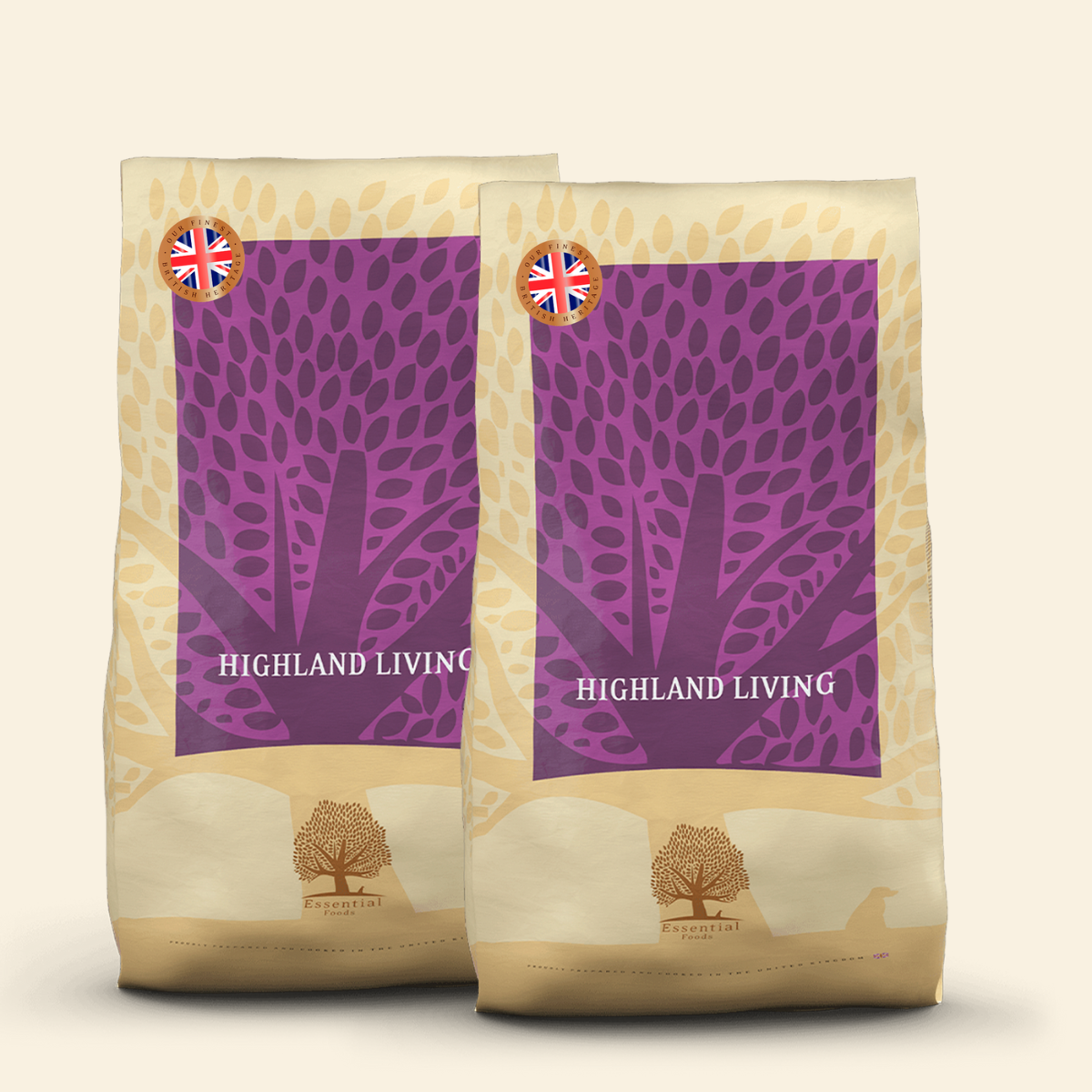 Essential Heritage, Highland Living // Tørfoder med fjervildt og Angus okse (2 x 10kg.)