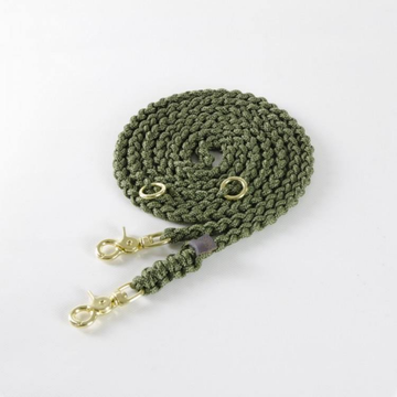 Maritime Leash Military // Justerbar line i håndknyttet reb (armygrøn)