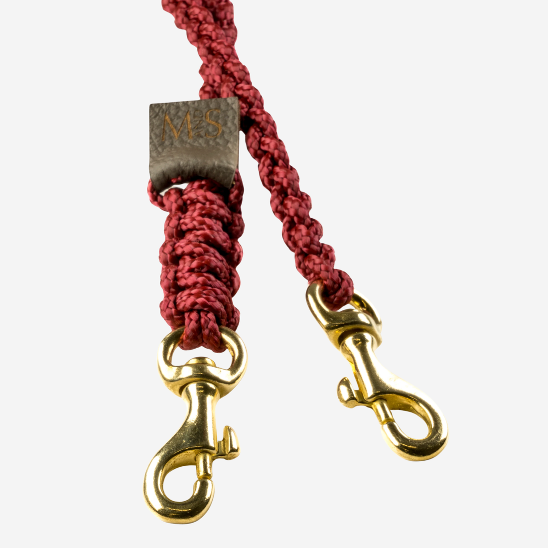 Maritime Leash Redwine // Justerbar line i håndknyttet reb (bordeaux)