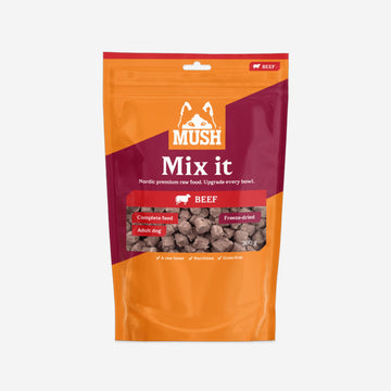 Mush Mix It, beef // Frysetørret fuldfoder - brug fx som tilskud til tørfoder (okse)
