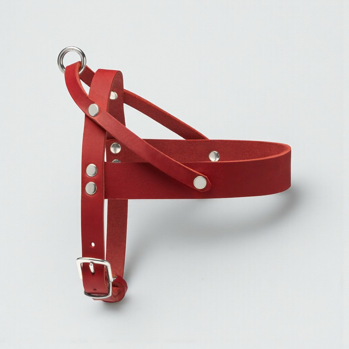 Butter Red // Klassisk sele i blødt læder (rød)