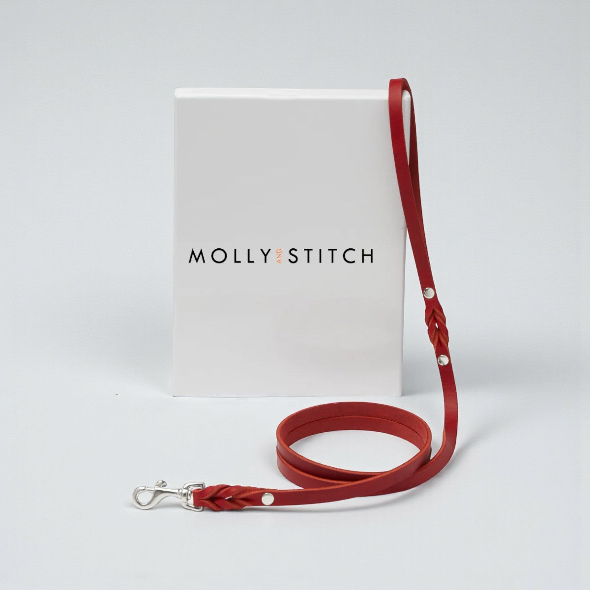 Butter Red City leash // Classic dog leash in soft leather (red)