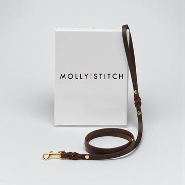 Butter Classic City Leash // Classic dog leash in soft leather (dark brown)