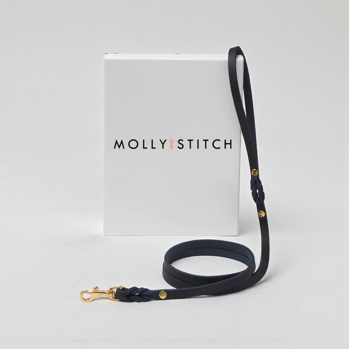 Butter Navy City Leash // Classic dog leash in soft leather (dark blue)