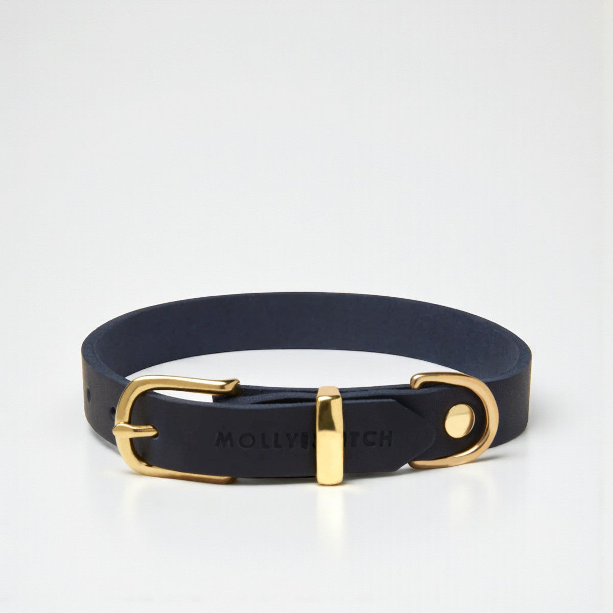 Butter Navy // Halsbånd i blødt læder (navy blå)