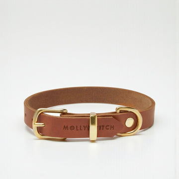 Butter Sahara // Halsbånd i blødt læder (cognac)