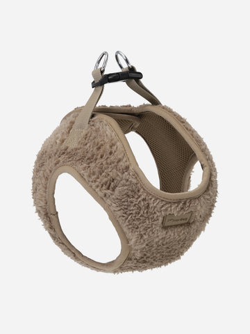 Nordog Fluffy Park // Soft dog harness for small dogs (brown)