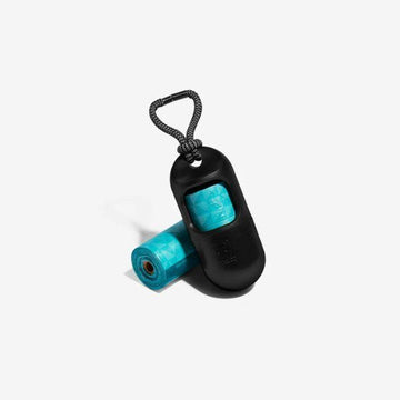 Zee.dog Black // Hundeposeholder med refleksreb (sort)